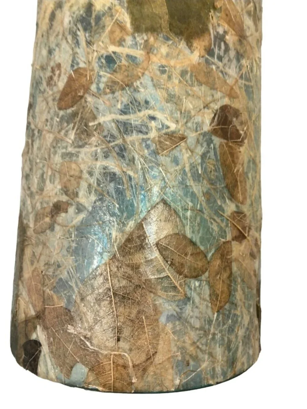Artisan Crafted Natural Fiber Glass Lamp Shade Pendant Swag Jar Brown